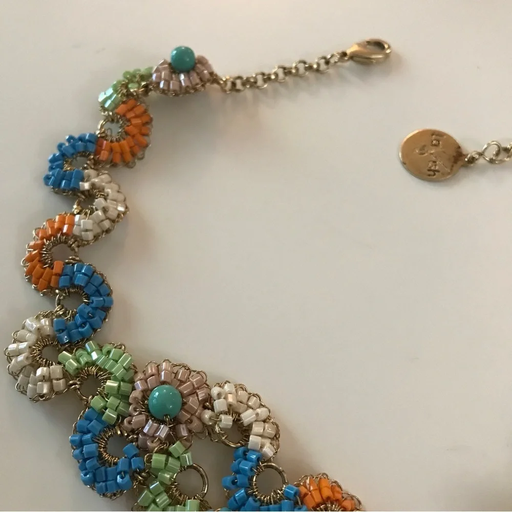 Anthropologie Lavish by Tricia Milaneze Necklace Hand woven